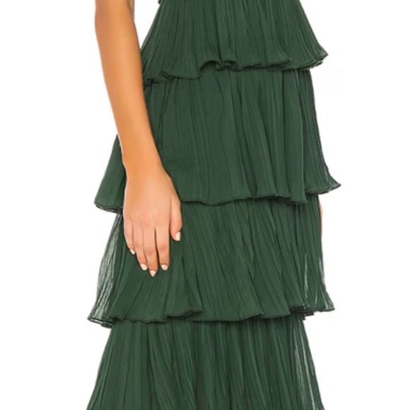 NWT Lovers + Friends Alex Midi Dress Emerald Green Size- XS - Picture 4 of 7